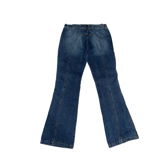 Vintage Wide-Leg Jeans | U-Shaped Seam | Retro Workwear Style | Size 11 - Picture 2 of 3